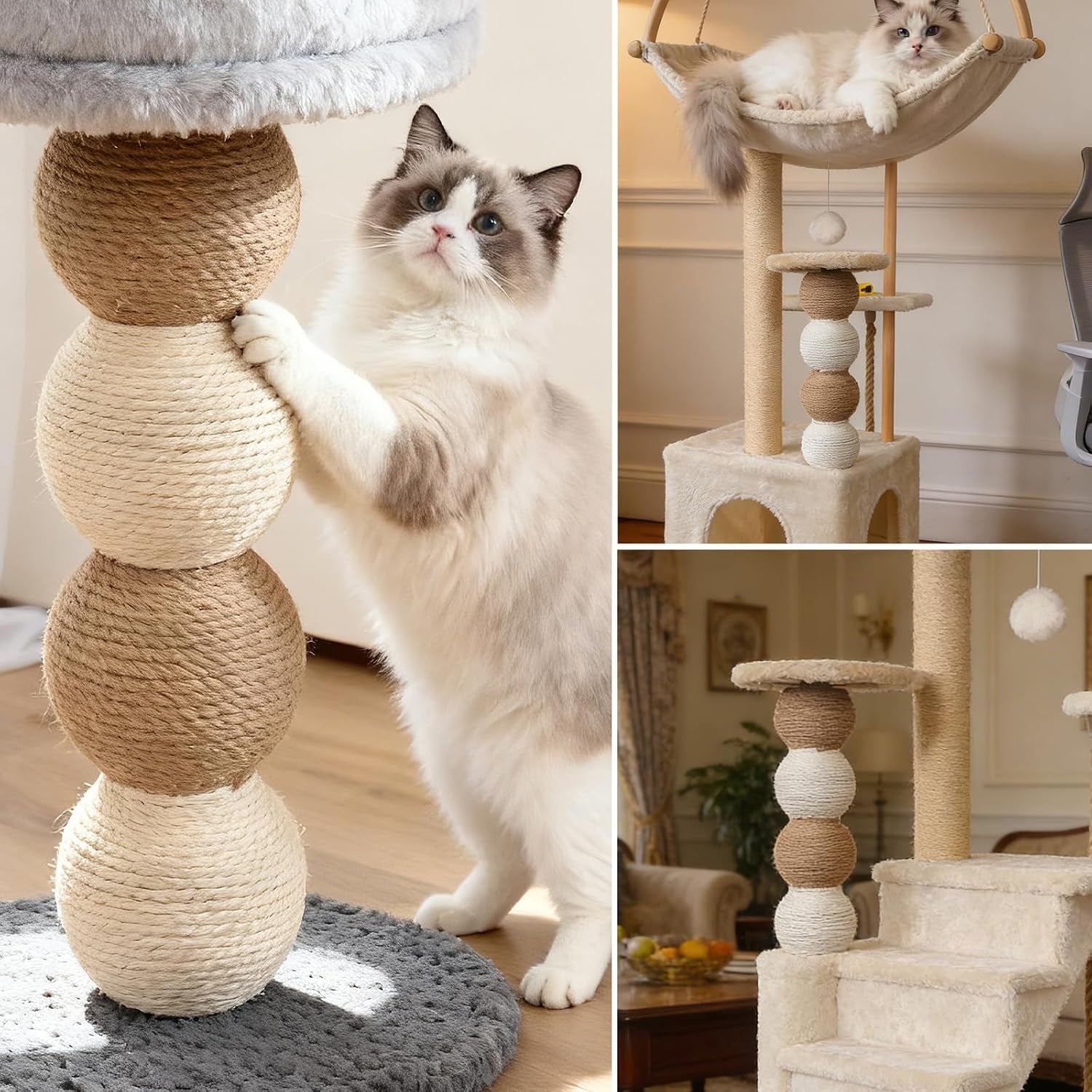 2026-upgraded-2-pack-cat-scratching-post-replacement-13-8-x-3-93-sisal-scratching-poles-with-m8-screws-modern-cat-tree-replacement-parts-for-indoor-cat-tower-repair-white
