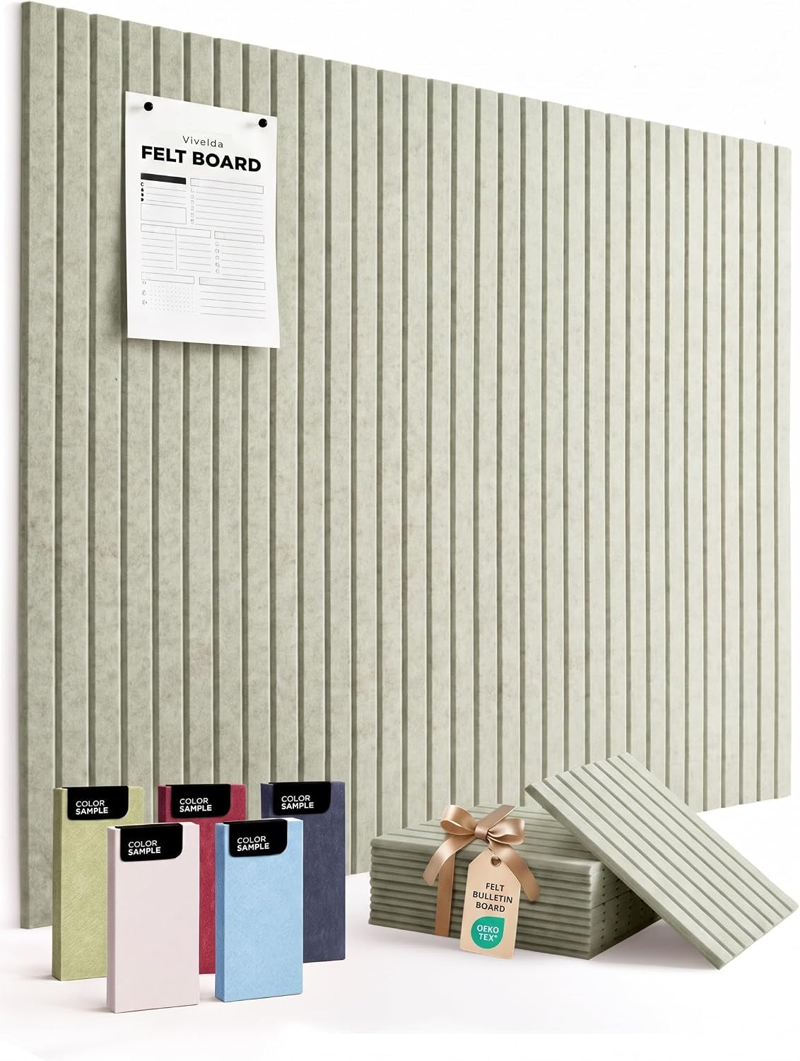 large-felt-bulletin-board-48-x-36-inch-12-pack-square-acoustic-wall-panels-cork-board-alternative-nrc-0-95-damage-free-adhesive-slatted-design-for-home-classroom-sage