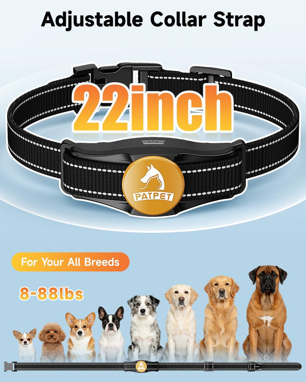 PATPET Dog Shock Collar - Rechargeable Dog Training Collar with Remote for Medium Large Dogs, 3 Training Modes (Beep/Vibration/Shock) IPX7 Waterproof 1000Ft Electric Dog Collar (Black)5