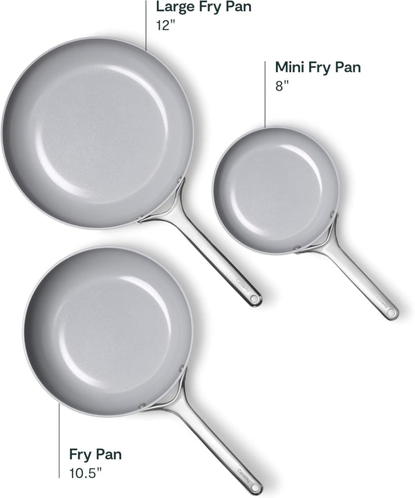 Caraway Non-Stick Ceramic Frying Pan (2.7 Qt, 10.5") | Non-Toxic, PTFE and PFOA Free, Oven Safe and Compatible with All Stovetops (Gas, Electric and Induction), Navy2
