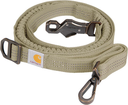 Carhartt Pet Durable Nylon Webbing Shock Absorbing Leash for Dogs, Reflective Stitching for Visibility, Carhartt Brown (Shock Absorbing), Large9