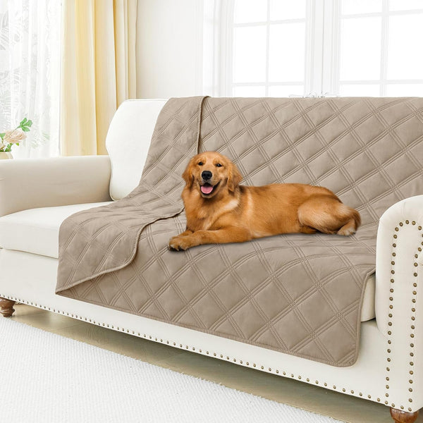 Smiry Waterproof Dog Bed Cover, Reversible Pet Blanket for Sofa Couch | Soft Washable Dog Blanket, Leakproof Couch Cover for Dogs Cats & Furniture Protection, 52X82, Grey/Dark Grey118