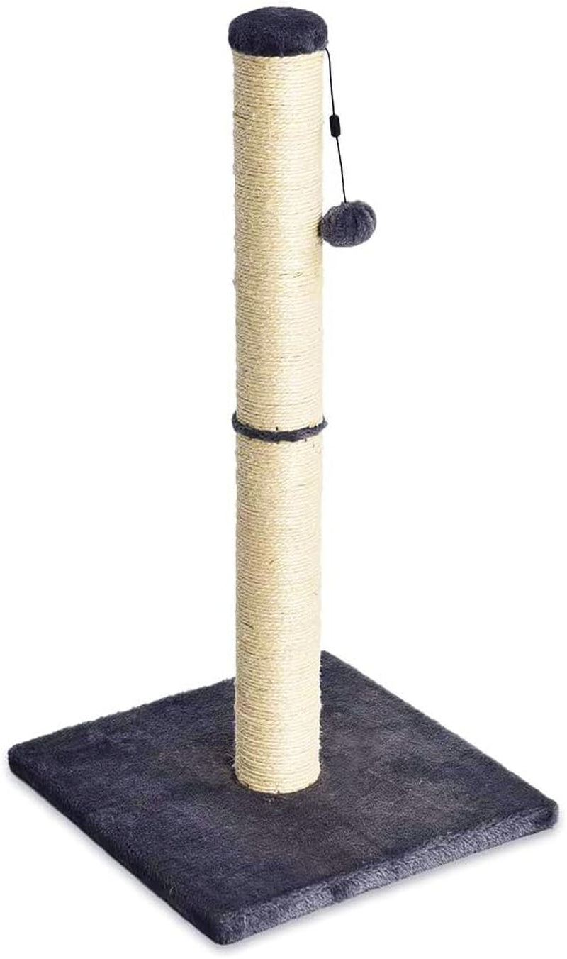 amazon-basics-cat-scratching-post-for-indoor-cats-kittens-medium-31-5h-cat-furniture-with-dangling-ball-toy-grey