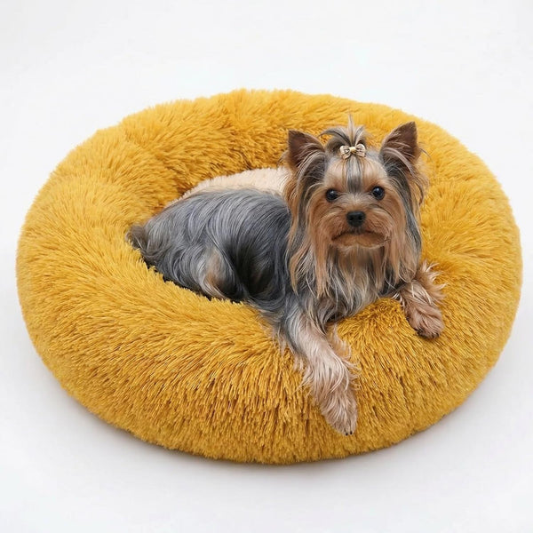 Small Calming Dogs Bed for Small Dogs Anti-Anxiety Machine Washable Fluffy Luxury Anti-Slip Waterproof Mute Base Warming Cozy Soft Pet Puppy round Bed18