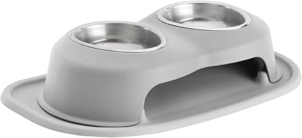 Weathertech Double High Pet Feeding System - Elevated Dog/Cat Bowls - 8 Inch High Dark Grey (DHC3208DGDG)28