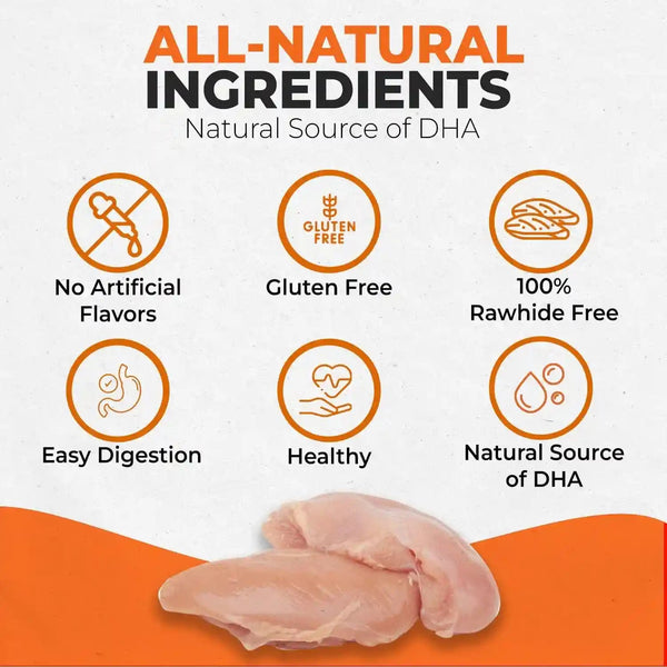 Canine Naturals Rawhide Free Puppy Chews, Chicken and Rice Recipe, 10 Count | 100% Rawhide Free, Made with USA Chicken, All-Natural, Easily Digestible, 5 in Sticks, Perfect for Teething Puppies4