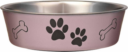Loving Pets Bella Dog Bowls- Stainless Steel Dog & Cat Bowls - Spill Proof Dog Food Bowl, Cat Bowl, Puppy Essentials & Pet Supplies Great for Home & Travel (Medium 20-35 Lbs, Blueberry)13