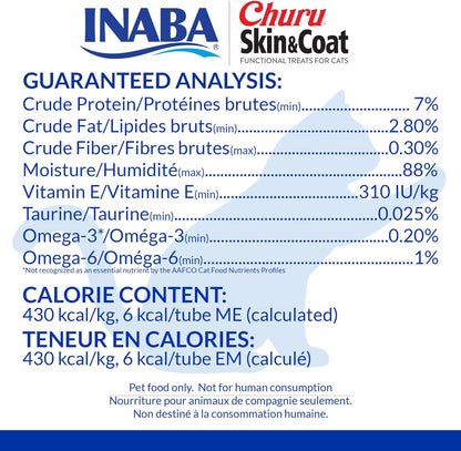 INABA Churu Skin Coat Lickable Cat Treats, Variety Jar, 50Ct | Skin & Coat Support, Immune Support, 88% Moisture, 9 Calories, Grain-Free, Preservative-Free, 50 X 0.5 Oz Tubes3