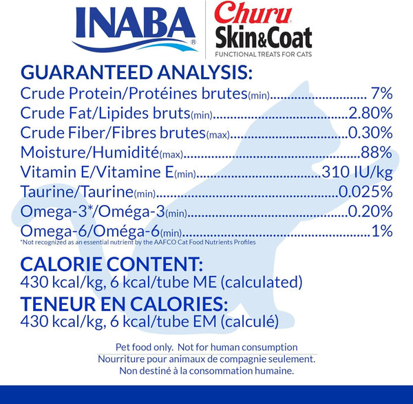 INABA Churu Skin Coat Lickable Cat Treats, Variety Jar, 50Ct | Skin & Coat Support, Immune Support, 88% Moisture, 9 Calories, Grain-Free, Preservative-Free, 50 X 0.5 Oz Tubes3