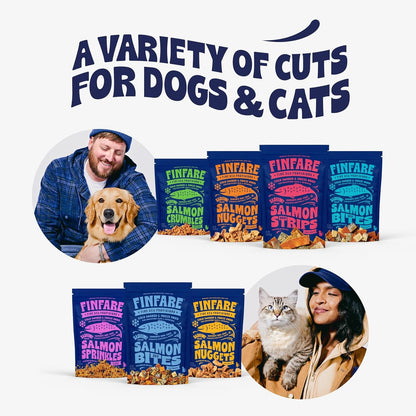 Finfare Freeze Dried Salmon Skin Bites, Grain Free Crunchy Salmon Cat Treats, High Protein & Omega-3S for Skin & Coat Health, Crafted in USA, 1.3Oz8
