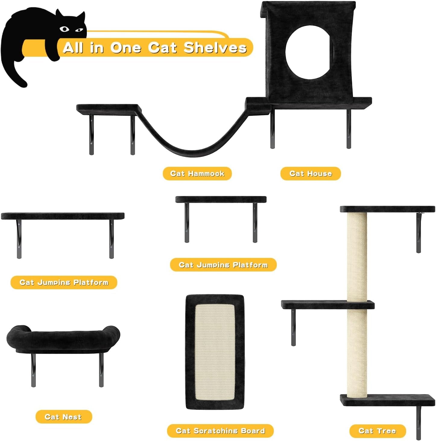 12-in-1-cat-wall-shelves-wall-mounted-cat-climber-with-condo-house-scratching-post-bridge-ladder-space-saving-indoor-play-furniture-for-kittens-black