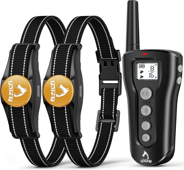 PATPET Dog Shock Collar - Rechargeable Dog Training Collar with Remote for Medium Large Dogs, 3 Training Modes (Beep/Vibration/Shock) IPX7 Waterproof 1000Ft Electric Dog Collar (Black)9