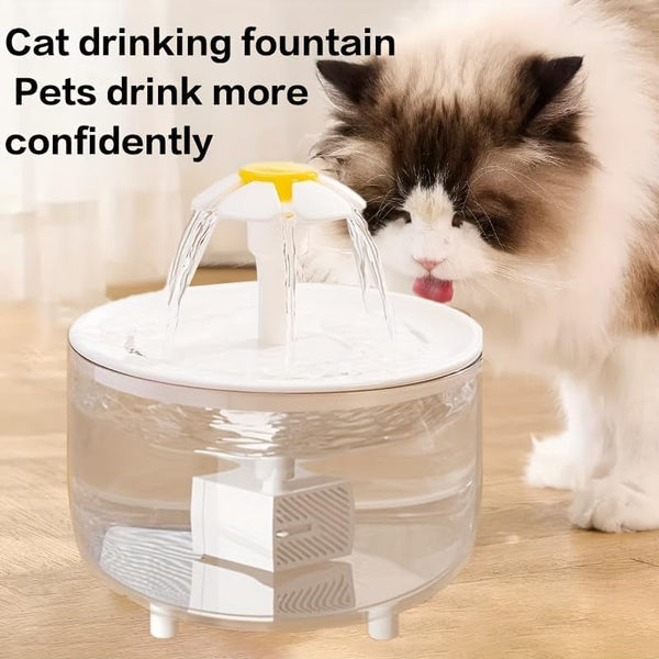 47Oz/1.4L Pet Fountain, Cat Water Fountain No Filter, Automatic Cat Water Fountain Dog Water Dispenser with for Cats, Dogs, Multiple Pets3