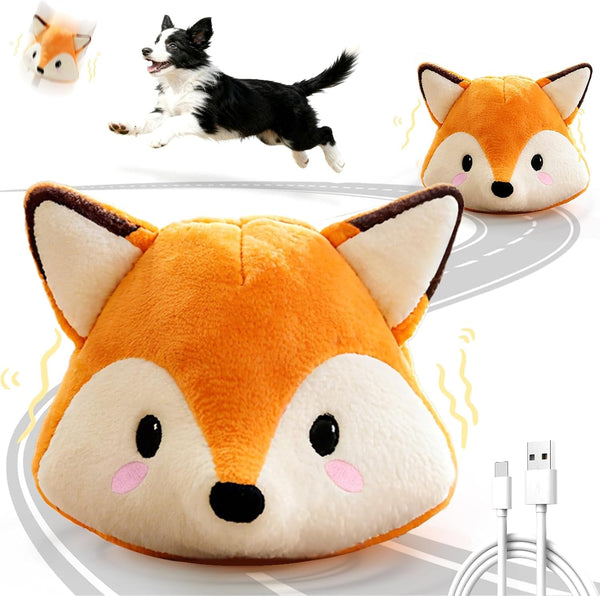 Interactive Fox Puppy Toy for Boredom Relief - Automatic Self-Moving, Bouncing & Vibrating with Sound for Entertainment & Play | Rechargeable & Chew-Resistant for All Breed Sizes1