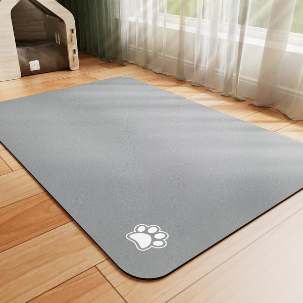 Hotlive Dog Food Mat - Absorbent Cat Mat for Food and Water, No Stains Pet Feeding Bowl Mat, Easy to Clean Pet Placemats, Quick Dry Dog Water Dispenser Mat for Messy Drinkers | Dark Grey 12"X 19"29