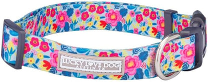 Lucky Love Dog - Easy Click Buckle Dog Collar with Leash Set Combo, Durable & Comfortable for Male & Female Dogs, Pet Collar for Medium Dogs, Secure Fit - Blackbird Combo, Medium65