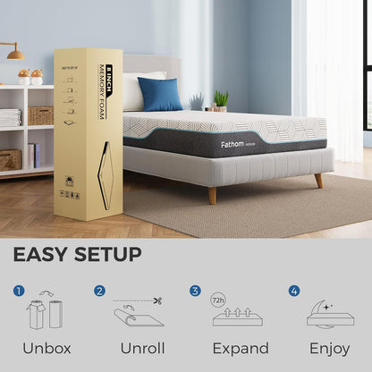 Medium Queen Mattress 12 Inch Memory Foam Mattress Queen Size Bed in a Box for Back Pain Relief and Cool Sleep with Gel Foam and Removeable Fiberglass Free Cover, Certipur-Us Certified7