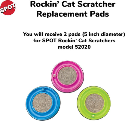 Ethical Pets Rockin' Insert Replacement Scratchers for Cat (2 Pack), 5.5"3