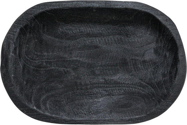 Hand-Carved Paulownia Wood Bowl, Black3