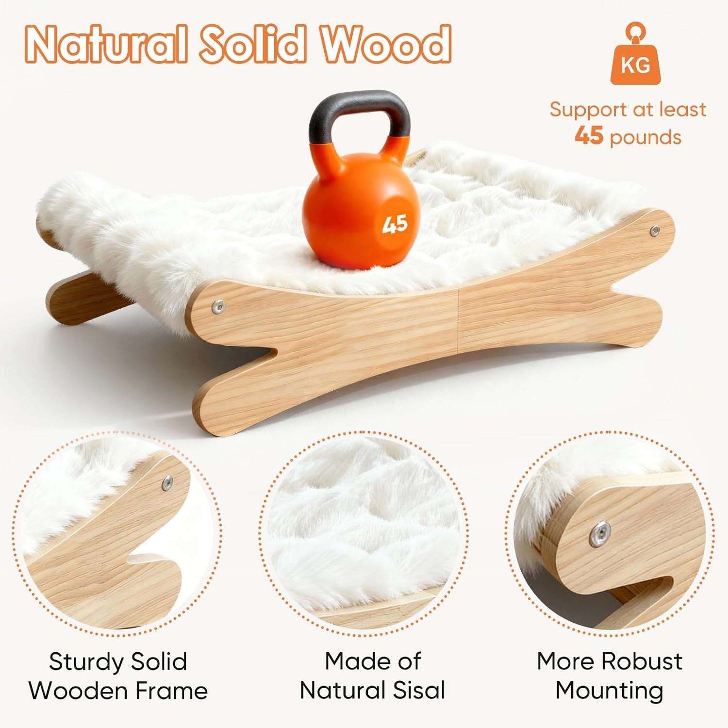 plush-elevated-cat-bed-cozy-raised-cat-hammock-with-solid-wood-frame-soft-furry-cushion-for-indoor-cats-small-dogs-multi-color-optionswhite