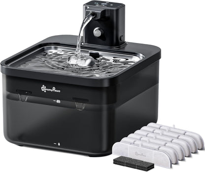 Downypaws Cat Water Fountain Cordless, Pet Fountain, 84Oz/2.5L, Black | Wireless Cat Drinking Water Fountains for Cats Indoor, Fursink , Battery Operated, Motion Sensor, Ultra Quiet Pump, Bpa-Free13