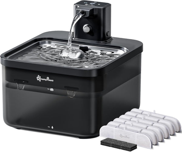 Downypaws Cat Water Fountain Cordless, Pet Fountain, 84Oz/2.5L, Black | Wireless Cat Drinking Water Fountains for Cats Indoor, Fursink , Battery Operated, Motion Sensor, Ultra Quiet Pump, Bpa-Free13