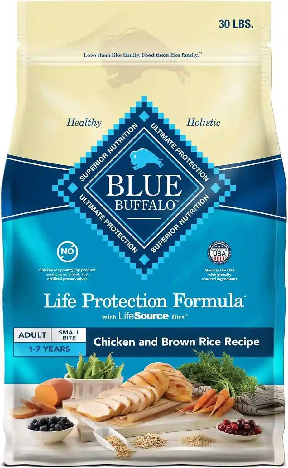 blue-buffalo-life-protection-formula-small-bite-chicken-dry-dog-food-15-lb-smaller-kibble-for-easier-chewing-real-chicken-1-ingredient-supports-immunity-with-antioxidant-rich-lifesource-bits