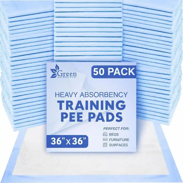 GREEN LIFESTYLE Washable Pee Pads for Dogs - Waterproof Reusable Puppy Pads with Anti-Slip Backing, Pet Training Pad for Puppy Playpen, Crate, Whelping Box, Potty Training (Pack of 6 - 30X34)15