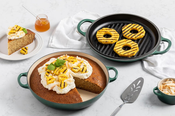 Le Creuset Enameled Cast Iron Braiser with Grill Pan Lid, 3.5 Qt., Meringue | Multifunction Braiser4