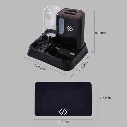 Gravity Cat Feeder & Automatic Water Dispenser – 3-In-1 Cat Feeding Station with Absorbent Feeding Mat, Spill-Proof Automatic Cat Feeder for Indoor Cats, Small Dogs & Multi-Pet Homes6