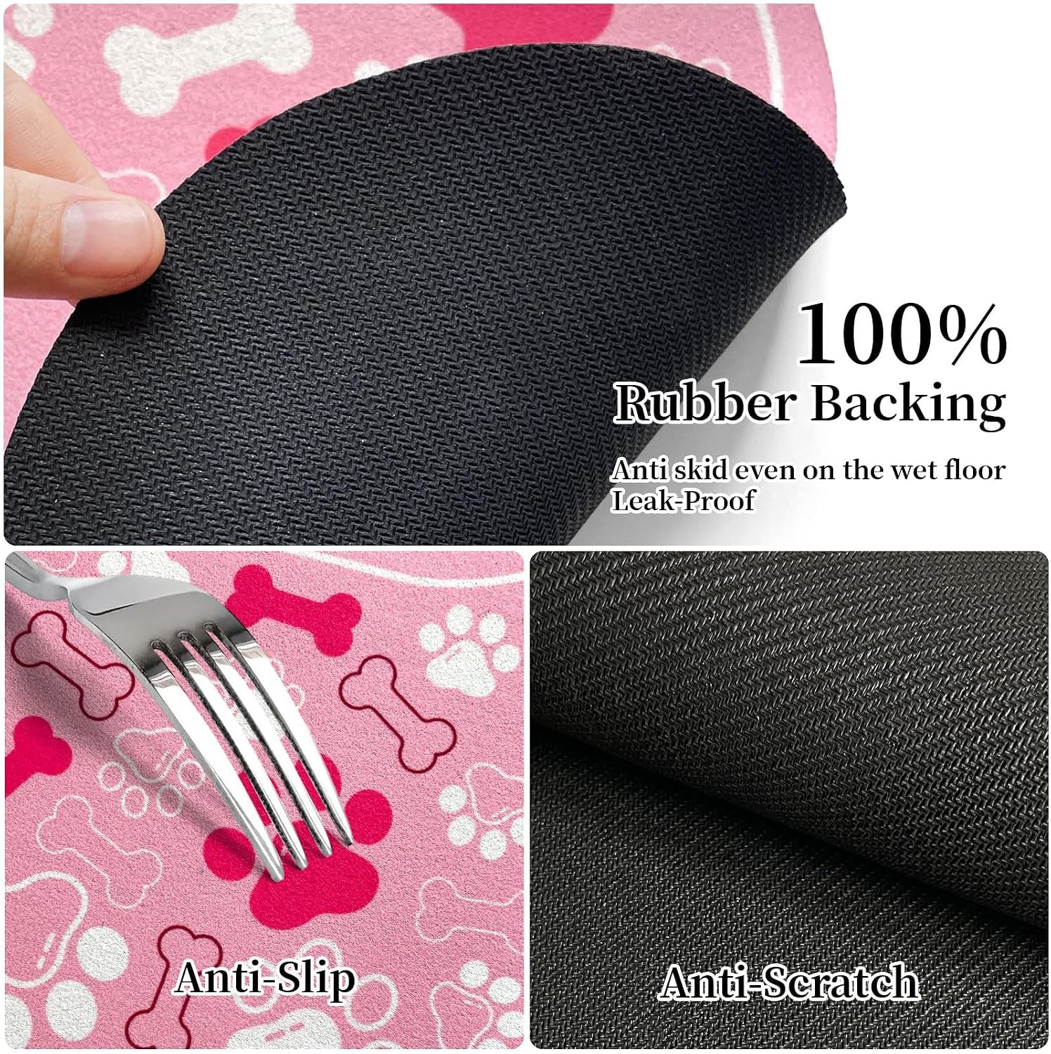 dog-cat-food-mat-bone-shaped-pet-feeding-mat-quick-absorb-water-bowl-placemat-with-rubber-backing-indoor-floor-stain-resistant-pet-accessory-supplies-light-pink-small-12x18-inches