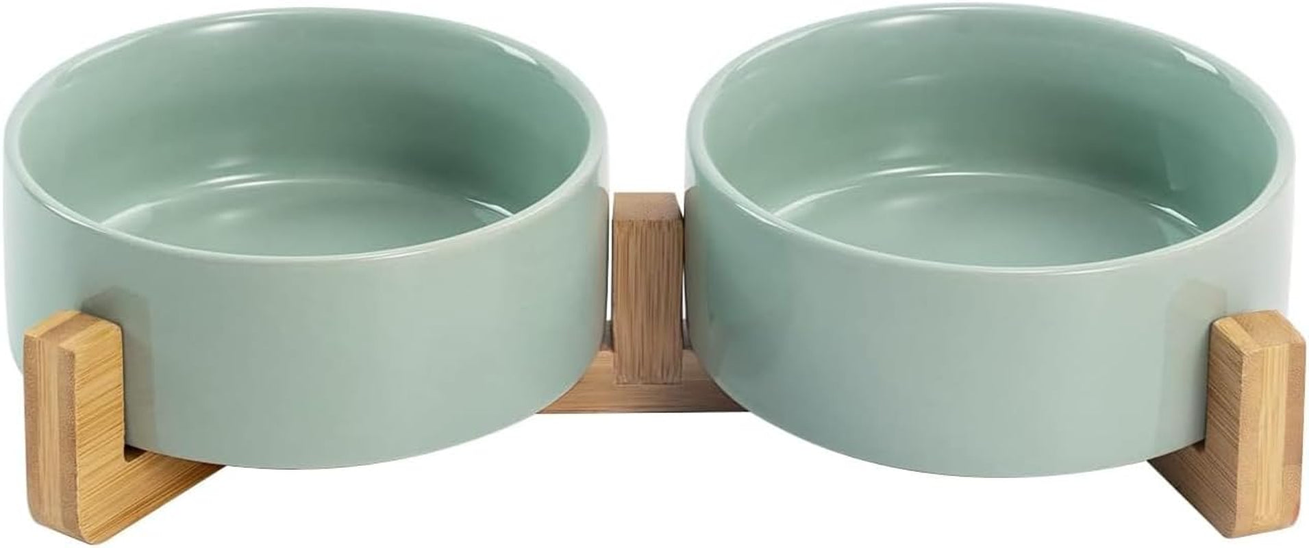 spunkyjunky-ceramic-dog-and-cat-bowl-with-wood-stand-non-slip-matte-glaze-weighted-food-water-set-for-cats-small-dogs-13-5oz