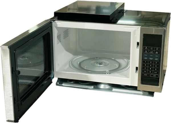 Procamp 0.9 Cu Ft RV Microwave with Trim Kit | 900W, Stainless | Built-In 0.9 Cu Ft RV Microwave, 900W, 10 Power Levels; Stainless with Trim Kit; for Motorhomes & Campers; MCG992ARB2