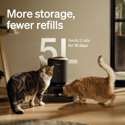 PETLIBRO Automatic Cat Feeder for 2 Cats, 5G&2.4G Wifi Pet Feeders, 5L Programmable Cat Food Dispenser with Airtight Lock-Fresh Technology, Dual Stainless Steel Bowls, Low Food Sensor9