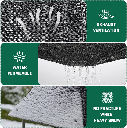 70% Shade Cloth 10X20 Ft, Breathable HDPE Mesh Sun Shade Tarp for Garden & Greenhouse, UV Resistant Outdoor Shade Fabric with Copper Grommets for Plants, Patio, Yard6
