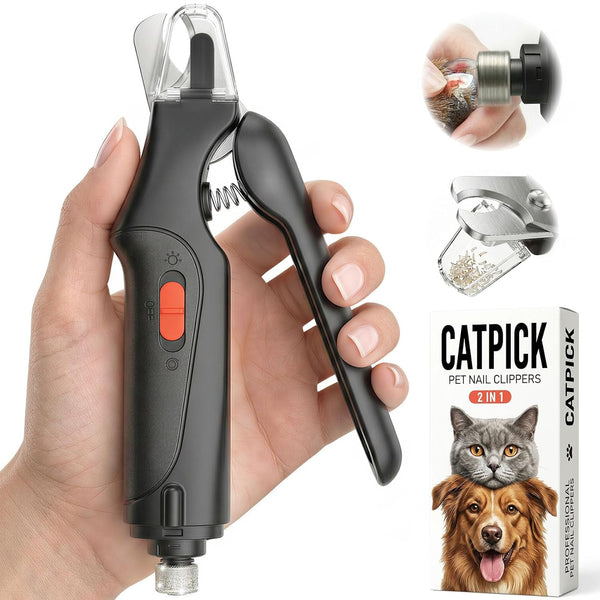 CATPICK 2-In-1 Cat Nail Clippers & Dog Nail Clippers Trimmers for Large Medium Small Dogs Cats Claw Trimmer Quick Sensor and Safety Guard USB Rechargeable with 2 LED Lights Dogs Nail Trimmer13