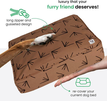 Molly Mutt Medium to Large Duvet Cover, Heat Waves, Brown with Black Accents 36"X45"X5"5