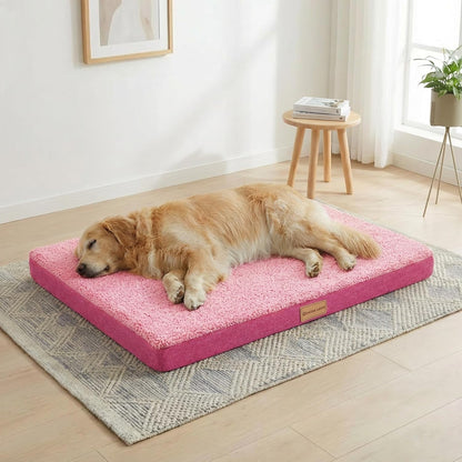 Patas Lague Orthopedic Dog Bed Large Sized Dog 36''X24'',Soft Waterproof Egg Crate Foam Medium Pet Crate Beds Mat with Removable Washable Cover and Non-Slip Bottom, Black15