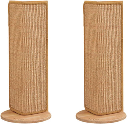 SHENGOCASE 2-Pack 24.5" Tall No Drilling Wall Sofa Couch Corner Cat Sisal Scratcher,Scratching Post,Replaceable Sisal Scratch Pad Mat, Couch Protector1