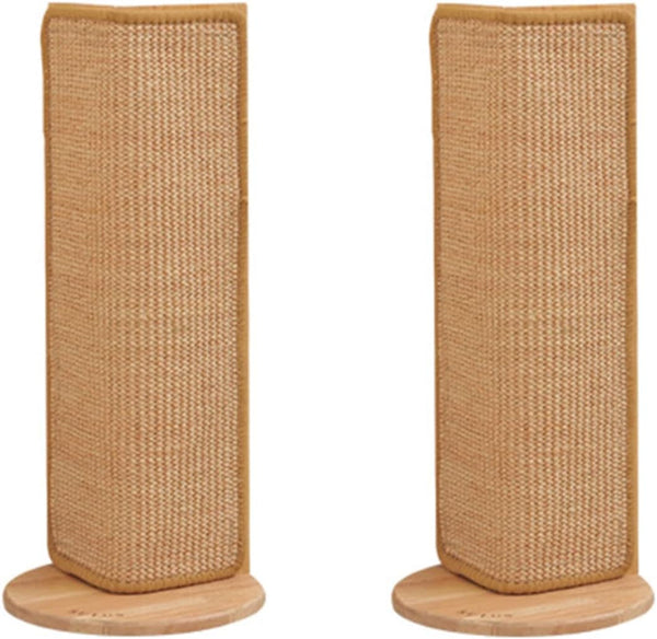 SHENGOCASE 2-Pack 24.5" Tall No Drilling Wall Sofa Couch Corner Cat Sisal Scratcher,Scratching Post,Replaceable Sisal Scratch Pad Mat, Couch Protector1