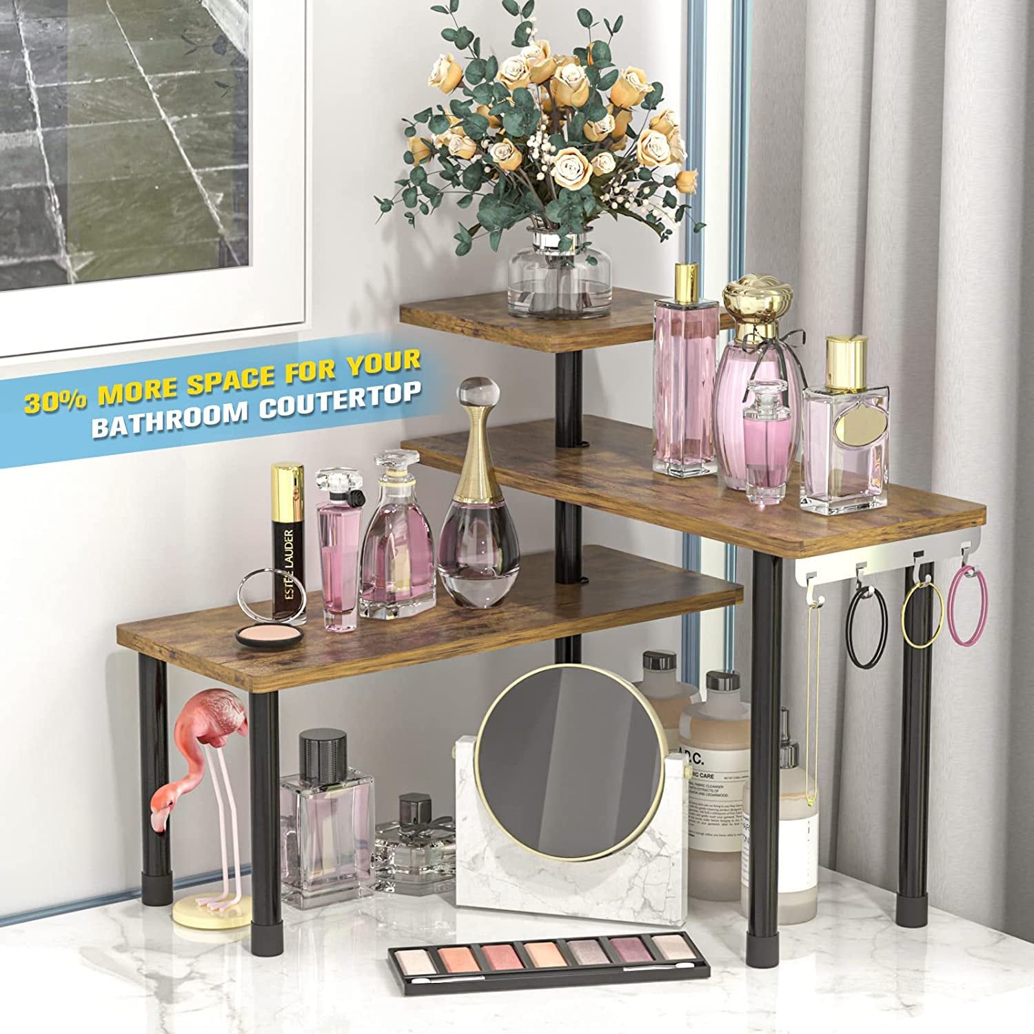 kitchen-countertop-organizer-3-tier-corner-shelf-rustic-brown-space-saving-corner-design-organizes-spices-skincare-and-toiletries-on-kitchen-and-bathroom-counters