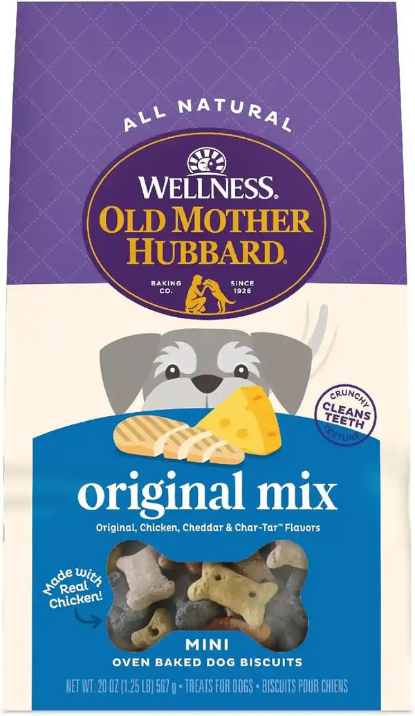 Old Mother Hubbard Wellness P-Nuttier Dog Biscuits, Natural, Training Treats, Peanut Butter Flavor, Mini Size, (20 Ounce Bag)25