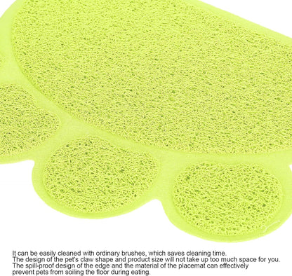 Cat Litter Tray, PVC Dog Mat Antislip Shape Pet Puppy Non Slip Box Liners Feeding Bowl Placemat Supplies for Cats and Dogs (Claw Shape)2