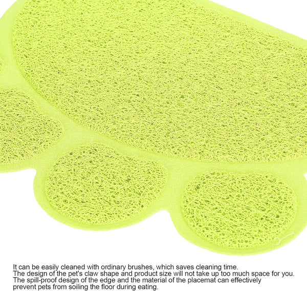 Cat Litter Tray, PVC Dog Mat Antislip Shape Pet Puppy Non Slip Box Liners Feeding Bowl Placemat Supplies for Cats and Dogs (Claw Shape)2