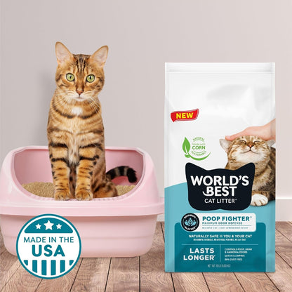 World'S Best Cat Litter, Poop Fighter, Urine & Poop Odor Defense, 15 Lb Bag6