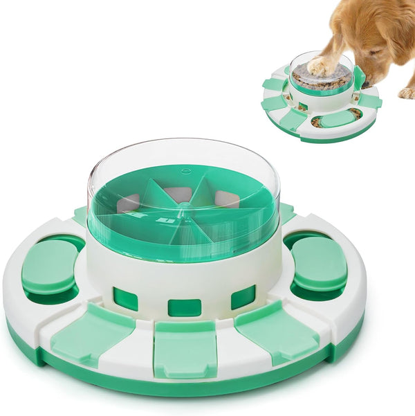 Potaroma Dog Puzzle Toy 2 Levels, Slow Feeder, Pup Food Treat Feeding Dispenser for IQ Training and Entertainment for All Breeds 4.2 Inch Height | Pup IQ Training and Entertainment for All Breeds 4.2 Inch Height7