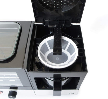 BM-1120B: 3-In-1 Breakfast Maker, Stainless Steel & Black3