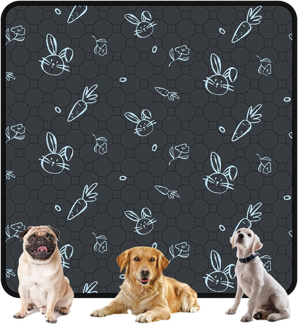 2-Pack Guinea Pig Cage Liner, 24" X 47" Reusable Guinea Pig Bedding Washable Absorbent Pee Pads for Dogs Rabbit Chinchilla Hamster, Leakproof & anti Slip33