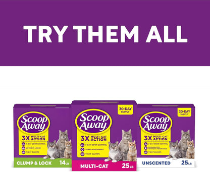 Scoop Away Multi Cat Litter with Meadow Fresh Scent, 14 Lb. Box (Package May Vary)12