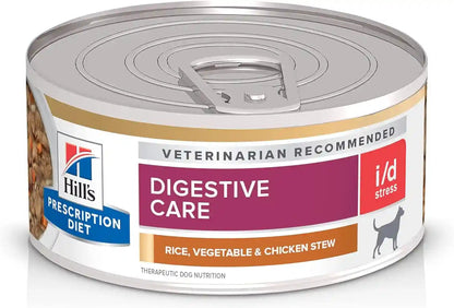HILL'S PRESCRIPTION DIET I/D Digestive Care Wet Dog Food | #1 Veterinarian Recommended, Chicken & Vegetable Stew, 12.5 Oz. Cans, 12-Pack15